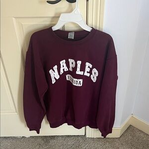 Gildan Women's Maroon Naples Florida Crew Neck Sweater